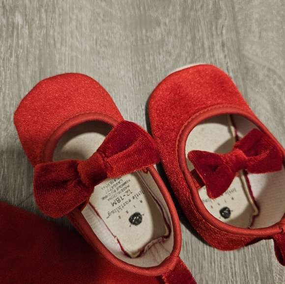 ❤️SOLD❤️RISE LITTLE EARTHLING Baby Girl's Party Velvet Dress - Picture 3 of 7